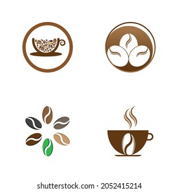 coffee bean icon vector illustration template