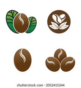 plantilla de ilustración del vector de icono de judías de café