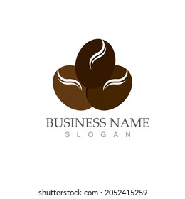 coffee bean icon vector illustration template
