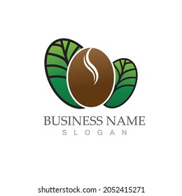 coffee bean icon vector illustration template