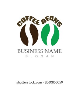 coffee bean icon vector illustration template