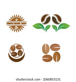 coffee bean icon vector illustration template