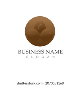 coffee bean icon vector illustration template