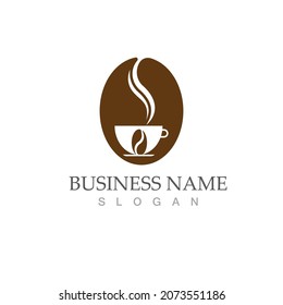 coffee bean icon vector illustration template