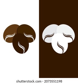 coffee bean icon vector illustration template