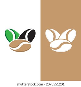 coffee bean icon vector illustration template