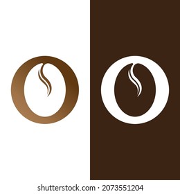 coffee bean icon vector illustration template
