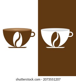 Vektorgrafik-Vektorgrafik-Vorlage für die Kaffeebohne