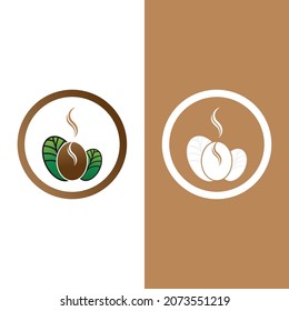coffee bean icon vector illustration template