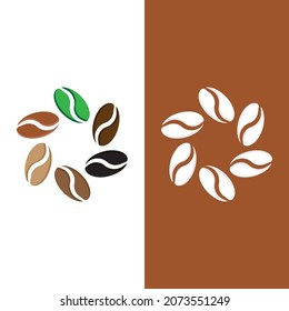 coffee bean icon vector illustration template