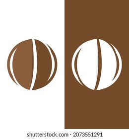 coffee bean icon vector illustration template