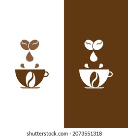 coffee bean icon vector illustration template