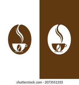 coffee bean icon vector illustration template