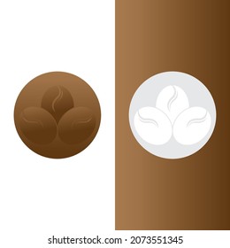 Vektorgrafik-Vektorgrafik-Vorlage für die Kaffeebohne