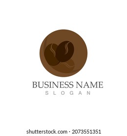 coffee bean icon vector illustration template
