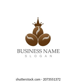 coffee bean icon vector illustration template