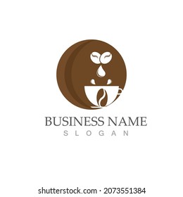 coffee bean icon vector illustration template