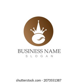 coffee bean icon vector illustration template