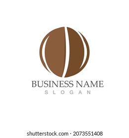 coffee bean icon vector illustration template