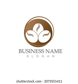 coffee bean icon vector illustration template