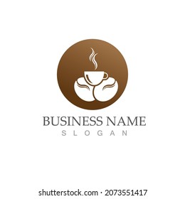 coffee bean icon vector illustration template