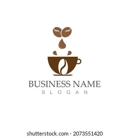 Vektorgrafik-Vektorgrafik-Vorlage für die Kaffeebohne