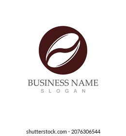 coffee bean icon vector illustration template
