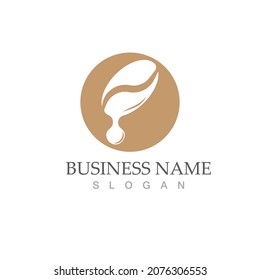coffee bean icon vector illustration template