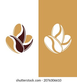 coffee bean icon vector illustration template