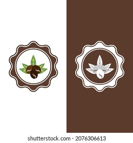 coffee bean icon vector illustration template
