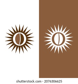 plantilla de ilustración del vector de icono de judías de café