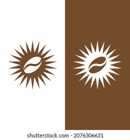 coffee bean icon vector illustration template