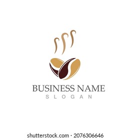 coffee bean icon vector illustration template