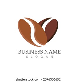 coffee bean icon vector illustration template