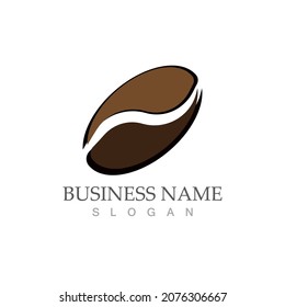 coffee bean icon vector illustration template
