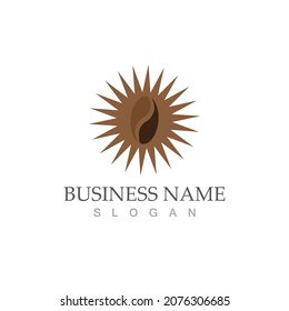 coffee bean icon vector illustration template