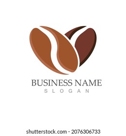 coffee bean icon vector illustration template