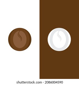 coffee bean icon vector illustration template