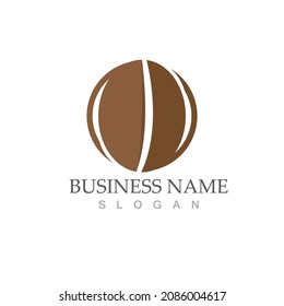 coffee bean icon vector illustration template