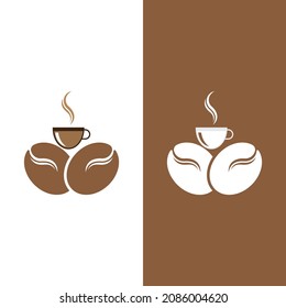 coffee bean icon vector illustration template