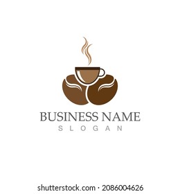 coffee bean icon vector illustration template