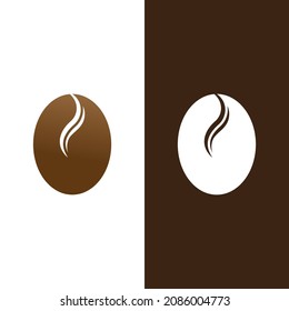 coffee bean icon vector illustration template