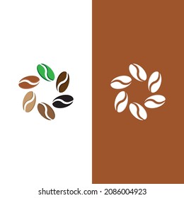 coffee bean icon vector illustration template