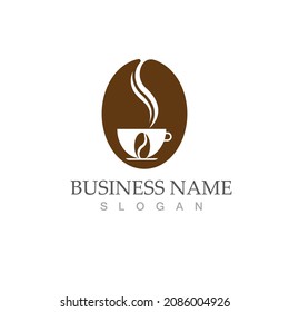 coffee bean icon vector illustration template