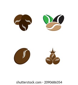 coffee bean icon vector illustration template