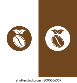 coffee bean icon vector illustration template