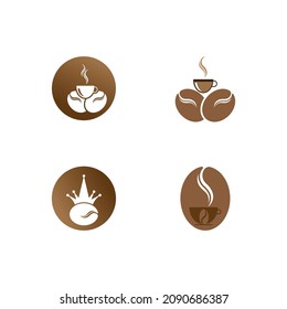 coffee bean icon vector illustration template