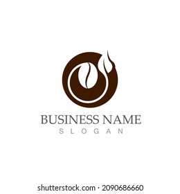 coffee bean icon vector illustration template