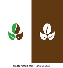 coffee bean icon vector illustration template