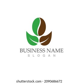 coffee bean icon vector illustration template